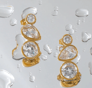 Organic CZ Diamond Drop EarringsAccessoriesChayse Clothing
