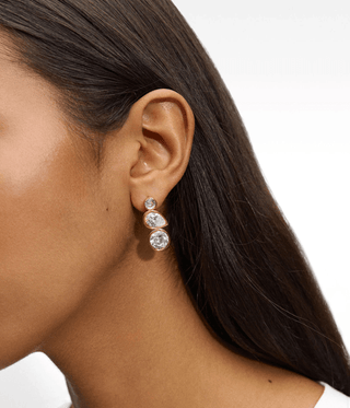 Organic CZ Diamond Drop EarringsAccessoriesChayse Clothing