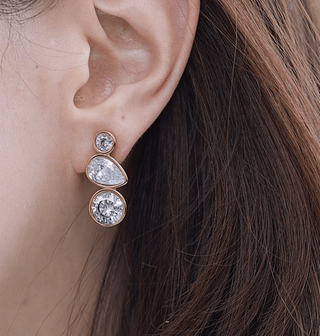 Organic CZ Diamond Drop EarringsAccessoriesChayse Clothing