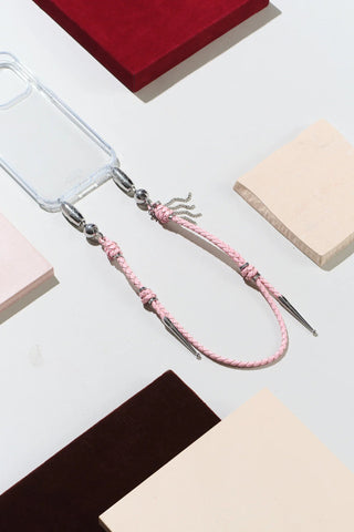 OSSA x CHAYSE Leather Bolo Wristlet Peony PinkAccessoriesOSSA