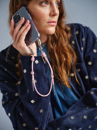 OSSA x CHAYSE Leather Bolo Wristlet Peony PinkAccessoriesOSSA