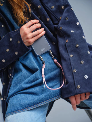 OSSA x CHAYSE Leather Bolo Wristlet Peony PinkAccessoriesOSSA