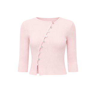 Pearl Shell Button Ribbed CardiganTopChayse Clothing