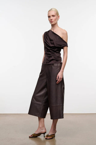 Phare Silk Top in BrownTopSTAUD