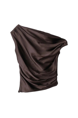 Phare Silk Top in BrownTopSTAUD