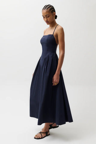 PISTOLA Sadee Open Back Dress in NavyDressPISTOLA