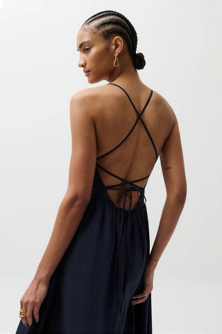 PISTOLA Sadee Open Back Dress in NavyDressPISTOLA