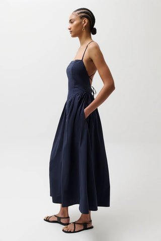 PISTOLA Sadee Open Back Dress in NavyDressPISTOLA