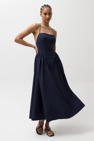 PISTOLA Sadee Open Back Dress in NavyDressPISTOLA