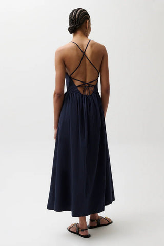 PISTOLA Sadee Open Back Dress in NavyDressPISTOLA