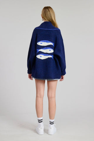 Royal Sardine Cardigan SweaterSweaterChayse Clothing