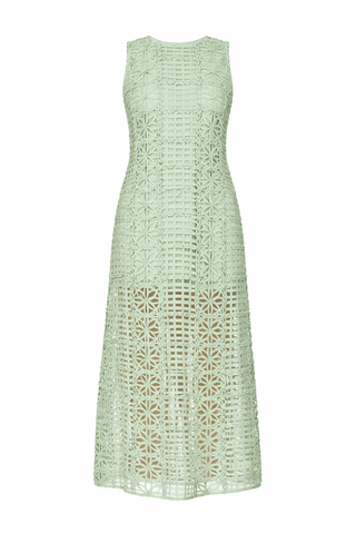 Sage Textured Sleeveless Maxi Dress with Keyhole BackDressChayse Clothing