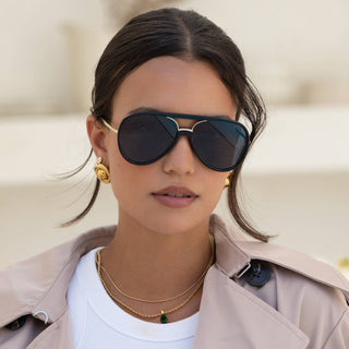 Shay Unisex Aviator Sunglasses in BlackAccessoriesFREYRS Eyewear
