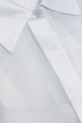 SIMKHAI Loen Organza Shirt in Periwinkle SkyTopSIMKHAI