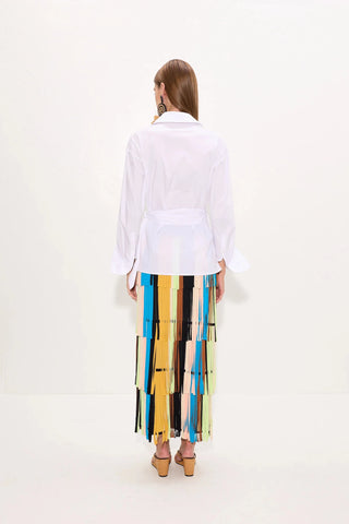 SIMON MILLER Anya Poplin Wrap Top in Macadamia WhiteTopSIMONMILLER