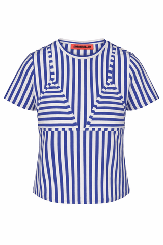 SIMON MILLER Kini Striped Tee in Blue StripeTopSIMONMILLER