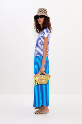 SIMON MILLER Kini Striped Tee in Blue StripeTopSIMONMILLER