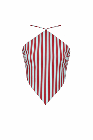 SIMON MILLER Kit Poplin Tie Top in Crimson and BlueClothingSIMONMILLER
