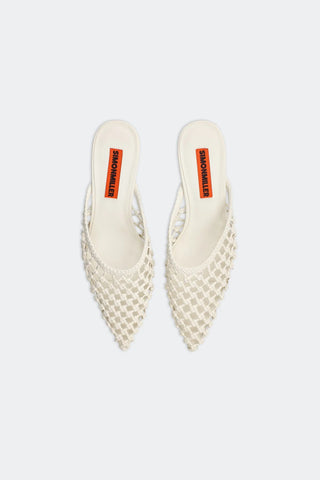 SIMON MILLER Knotted Gala Mule in MacadamiaShoesSIMONMILLER