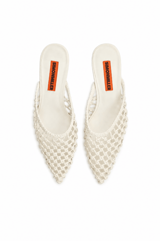 SIMON MILLER Knotted Gala Mule in MacadamiaShoesSIMONMILLER
