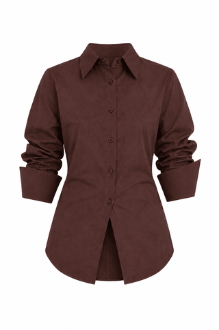 SIMON MILLER Loch Poplin Top in Chocolate BrownTopSIMONMILLER