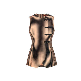 SIMON MILLER Mavis Linen Top in Brown StripeTopSIMONMILLER