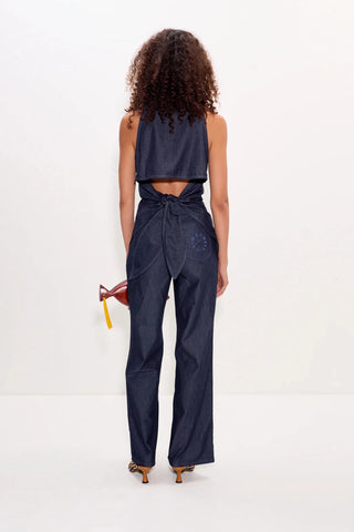 SIMON MILLER Pia Chambray Pant in IndigoBottomsSIMONMILLER