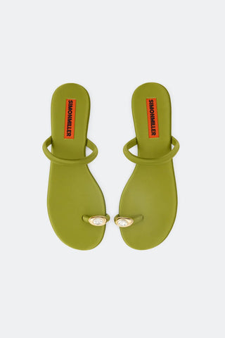 SIMON MILLER Pipe Sandal in Moss GreenShoesSIMONMILLER