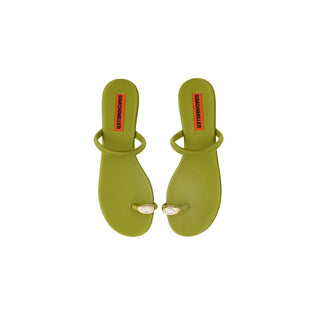 SIMON MILLER Pipe Sandal in Moss GreenShoesSIMONMILLER