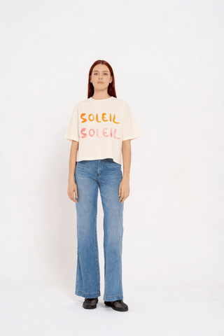 Soleil Soleil Boxy Crop Vintage TeeClothingMAKU