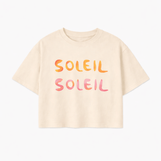 Soleil Soleil Boxy Crop Vintage TeeClothingMAKU