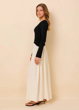 Solid & Striped Ambrio Knit Midi Dress in Noir BruleDressSolid & Striped