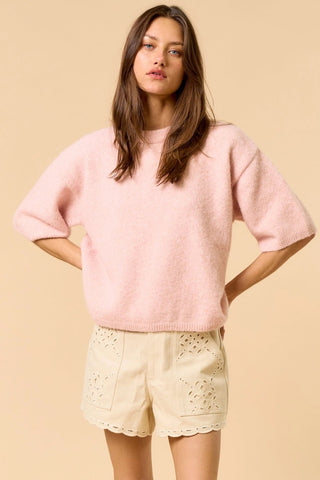 Sweater Sleeve Top in BlushTopChayse Clothing