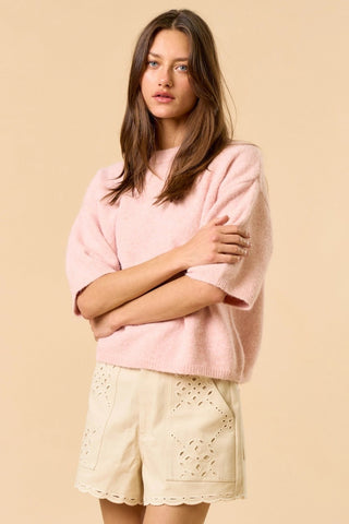 Sweater Sleeve Top in BlushTopChayse Clothing