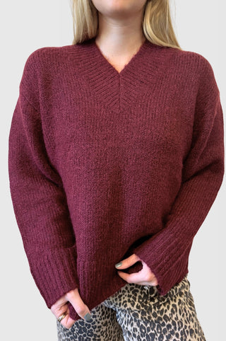 Talia Sweater in ClaretClothingPISTOLA