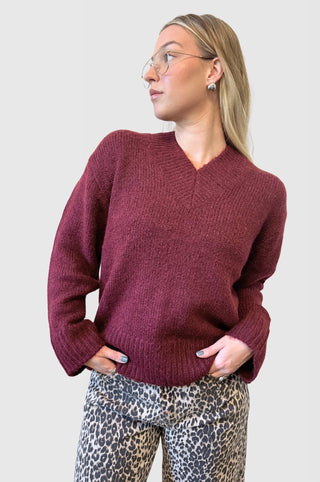 Talia Sweater in ClaretClothingPISTOLA