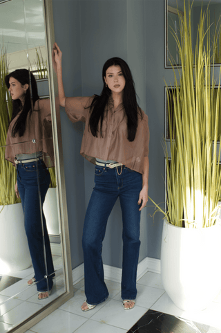 The Hayden Shirt in TanTopTHE SHIRT Rochelle Behrens