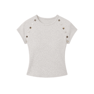 The Maren Button Front Ribbed Knit TopTopChayse Clothing