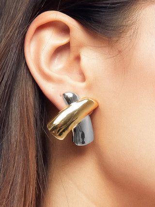 Tia 18K Gold Non - Tarnish X EarringsAccessoriesChayse Clothing