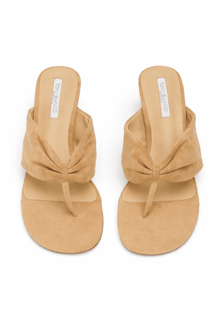 Tony Bianco Kailey Flip Flop Heel in Wheat SuedeShoesTony Bianco