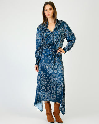 Tora Button-Up Shirt in Navy Bandana