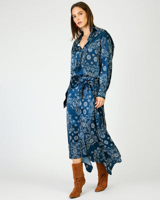 Tora Button-Up Shirt in Navy Bandana