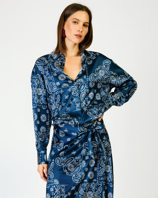 Tora Button-Up Shirt in Navy Bandana