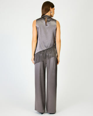 Anya Wide Leg Pant in Gunmetal