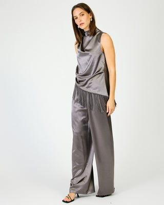Anya Wide Leg Pant in Gunmetal