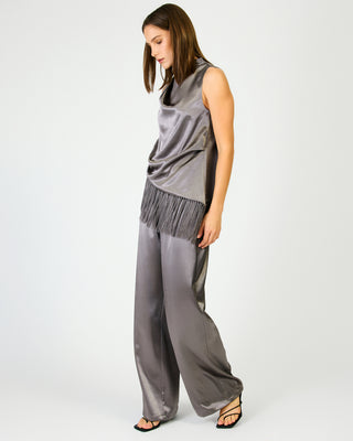 Anya Wide Leg Pant in Gunmetal
