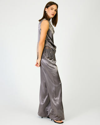 Anya Wide Leg Pant in Gunmetal