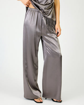 Anya Wide Leg Pant in Gunmetal