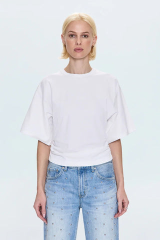 Veronica Kimono Sleeve Fitted Tee in WhiteTopPISTOLA