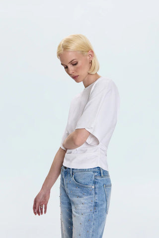 Veronica Kimono Sleeve Fitted Tee in WhiteTopPISTOLA